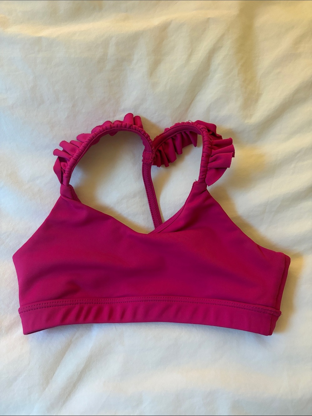 Tiger Friday Ruffle Strap Dance Top - Hot Pink